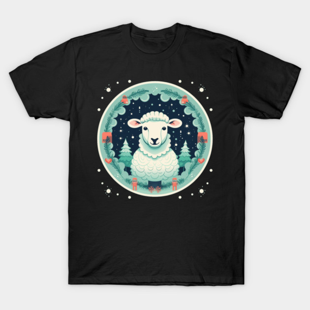 Sheep in Ornament, Love Farm Animals T-Shirt by logiamerch