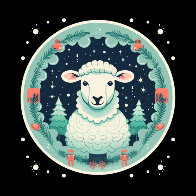 Sheep in Ornament, Love Farm Animals by logiamerch