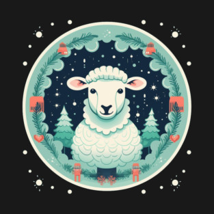Sheep in Ornament, Love Farm Animals T-Shirt