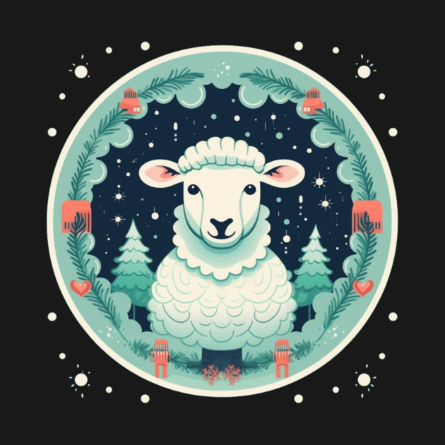 Sheep in Ornament, Love Farm Animals by logiamerch
