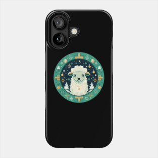 Sheep in Ornament, Love Farm Animals Phone Case