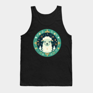 Sheep in Ornament, Love Farm Animals Tank Top
