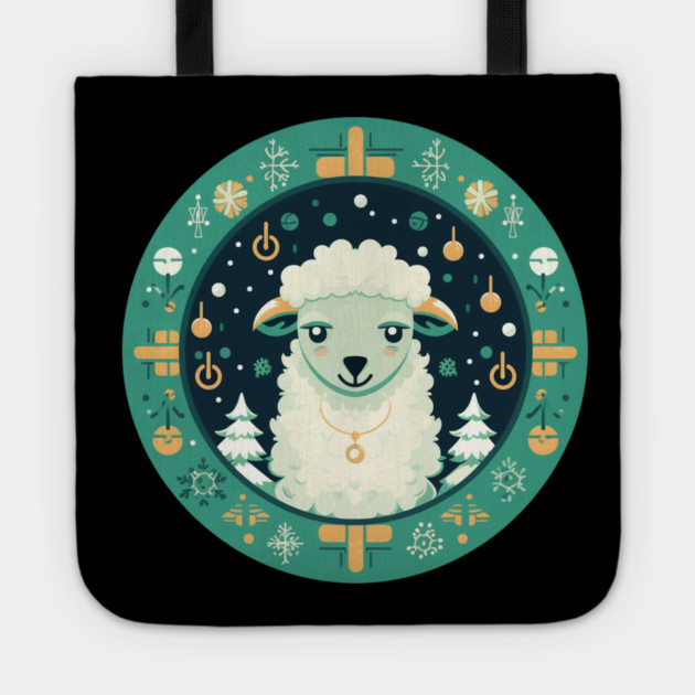 Sheep in Ornament, Love Farm Animals Tote by logiamerch