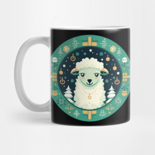 Sheep in Ornament, Love Farm Animals Mug