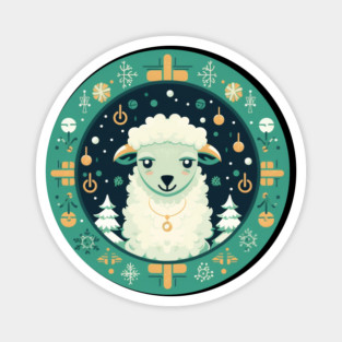 Sheep in Ornament, Love Farm Animals Magnet