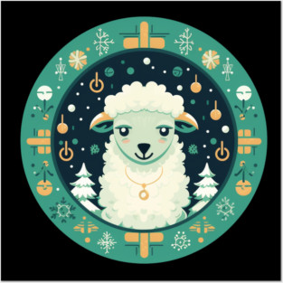 Sheep in Ornament, Love Farm Animals Posters and Art