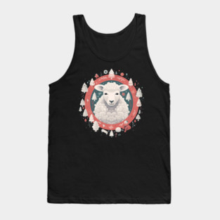 Sheep in Ornament, Love Farm Animals Tank Top