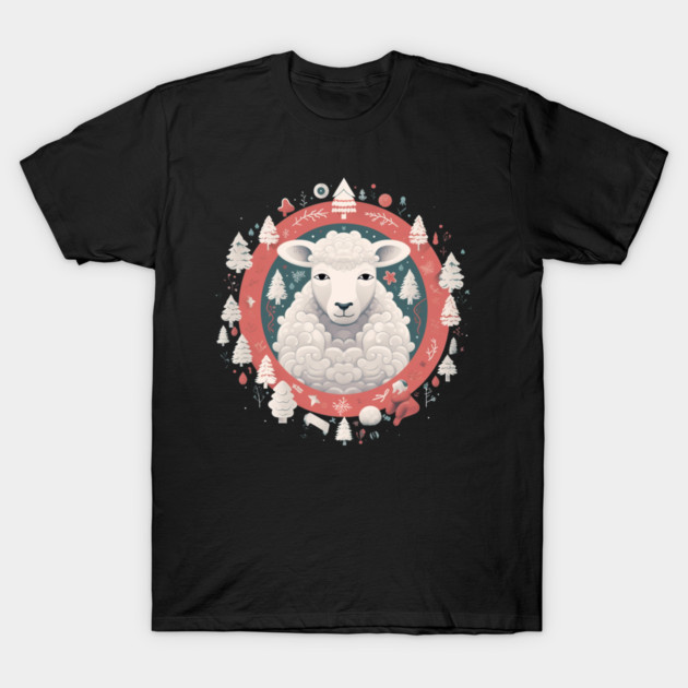 Sheep in Ornament, Love Farm Animals T-Shirt by logiamerch