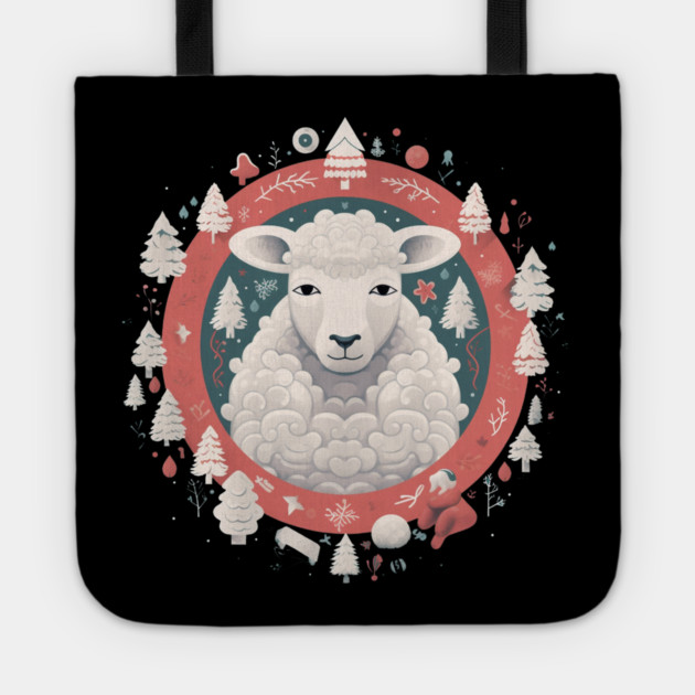 Sheep in Ornament, Love Farm Animals Tote by logiamerch