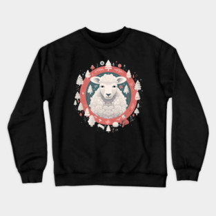 Sheep in Ornament, Love Farm Animals Crewneck Sweatshirt
