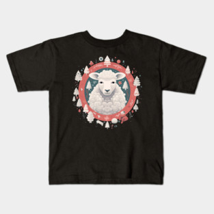 Sheep in Ornament, Love Farm Animals Kids T-Shirt