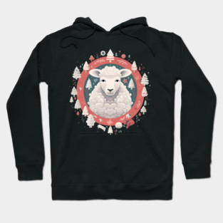Sheep in Ornament, Love Farm Animals Hoodie