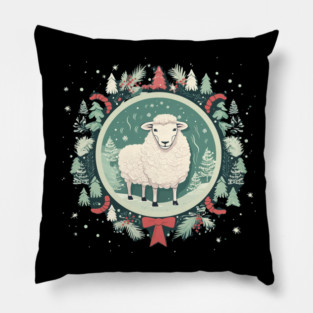 Sheep in Ornament, Love Farm Animals Pillow