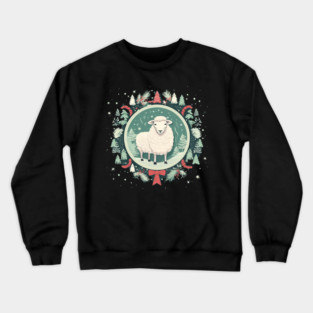 Sheep in Ornament, Love Farm Animals Crewneck Sweatshirt