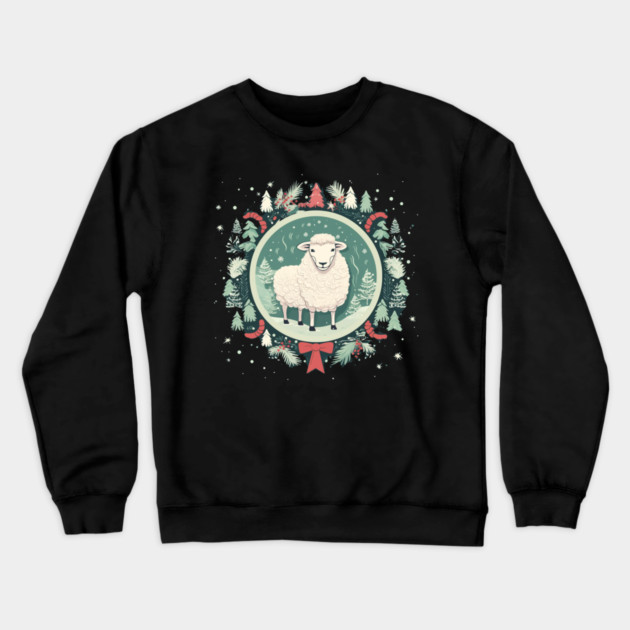 Sheep in Ornament, Love Farm Animals Crewneck Sweatshirt by logiamerch