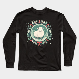 Sheep in Ornament, Love Farm Animals Long Sleeve T-Shirt