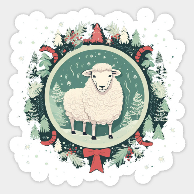 Sheep in Ornament, Love Farm Animals Sticker by logiamerch