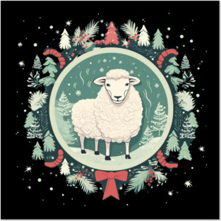 Sheep in Ornament, Love Farm Animals Posters and Art