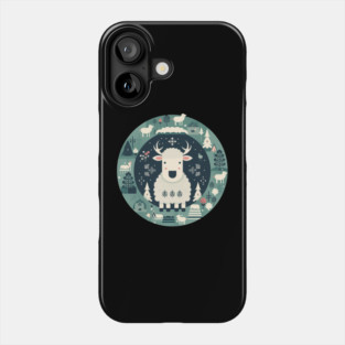 Sheep in Ornament, Love Farm Animals Phone Case