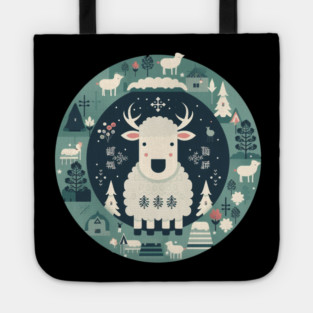 Sheep in Ornament, Love Farm Animals Tote
