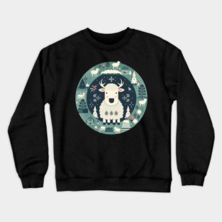 Sheep in Ornament, Love Farm Animals Crewneck Sweatshirt