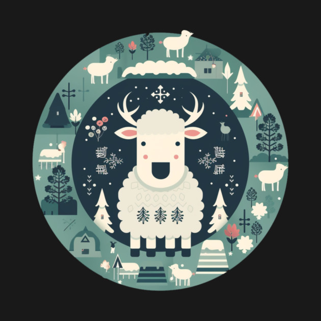 Sheep in Ornament, Love Farm Animals by logiamerch