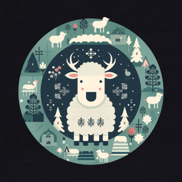 Sheep in Ornament, Love Farm Animals by logiamerch