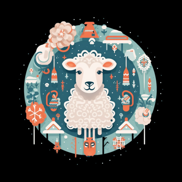 Sheep in Ornament, Love Farm Animals by logiamerch