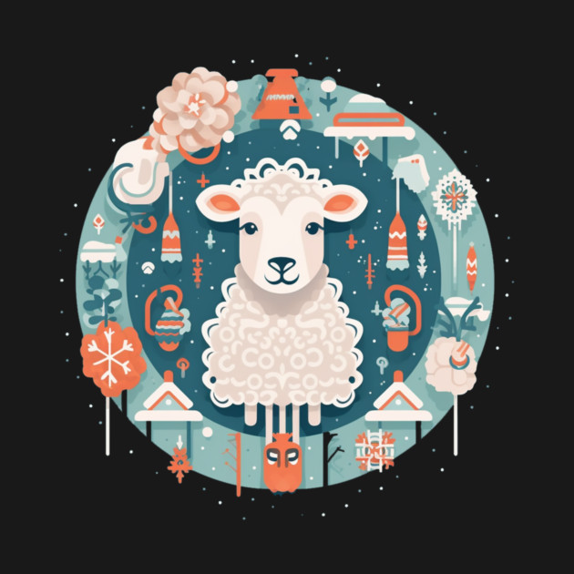 Sheep in Ornament, Love Farm Animals by logiamerch