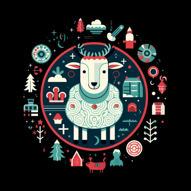 Sheep in Ornament, Love Farm Animals by logiamerch