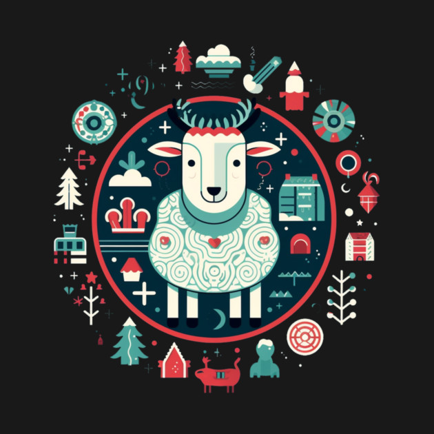 Sheep in Ornament, Love Farm Animals by logiamerch