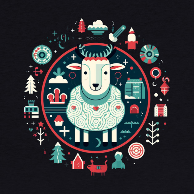 Sheep in Ornament, Love Farm Animals by logiamerch