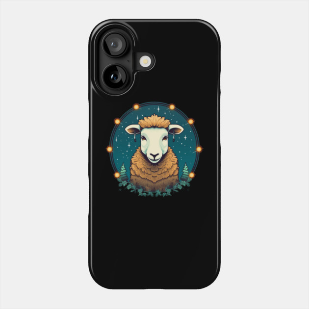 Sheep in Ornament, Love Farm Animals Phone Case by logiamerch