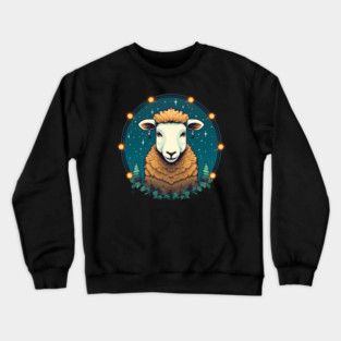 Sheep in Ornament, Love Farm Animals Crewneck Sweatshirt