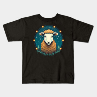 Sheep in Ornament, Love Farm Animals Kids T-Shirt
