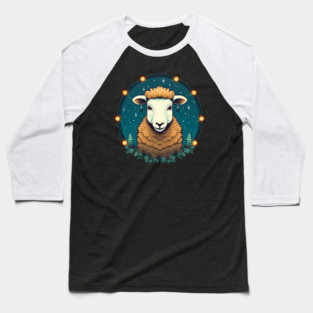 Sheep in Ornament, Love Farm Animals Baseball T-Shirt