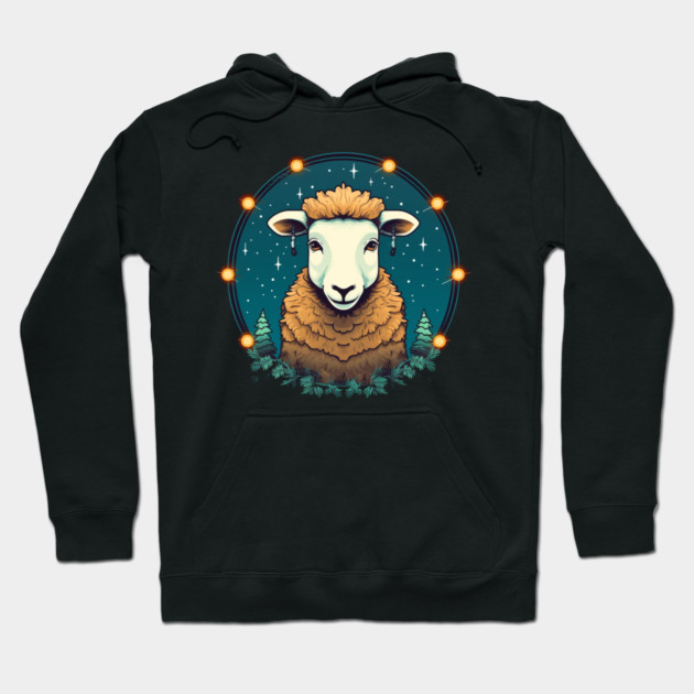 Sheep in Ornament, Love Farm Animals Hoodie by logiamerch
