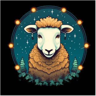 Sheep in Ornament, Love Farm Animals Posters and Art