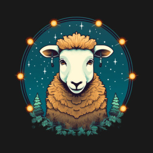 Sheep in Ornament, Love Farm Animals T-Shirt