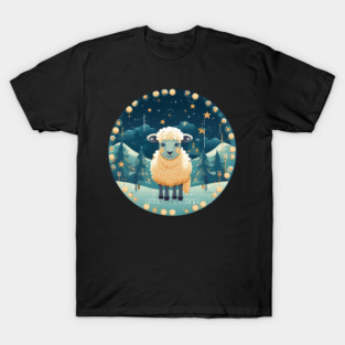Sheep in Ornament, Love Farm Animals T-Shirt