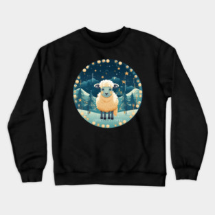 Sheep in Ornament, Love Farm Animals Crewneck Sweatshirt