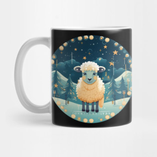 Sheep in Ornament, Love Farm Animals Mug