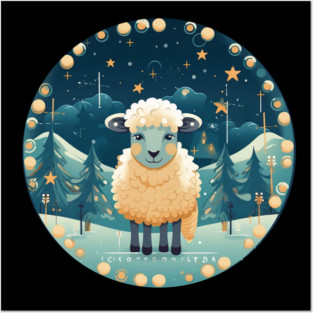 Sheep in Ornament, Love Farm Animals Posters and Art