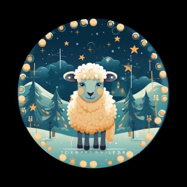 Sheep in Ornament, Love Farm Animals by logiamerch