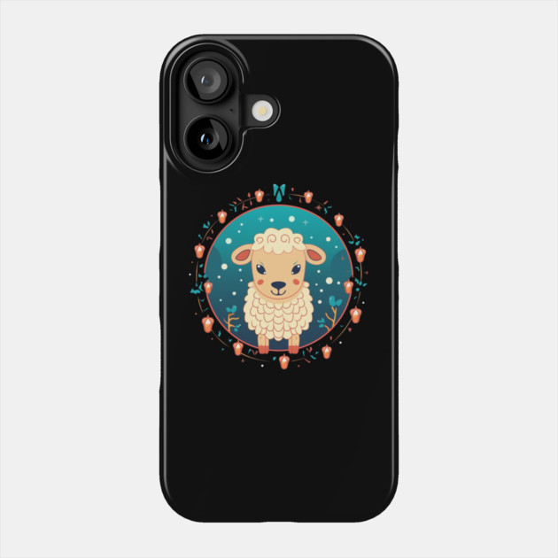 Sheep in Ornament, Love Farm Animals Phone Case by logiamerch