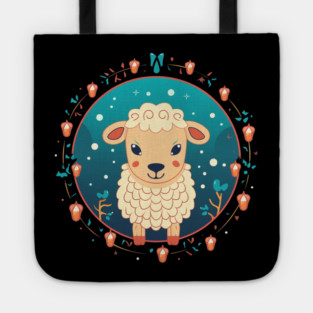 Sheep in Ornament, Love Farm Animals Tote