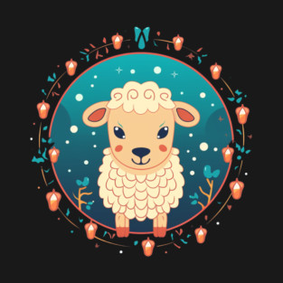 Sheep in Ornament, Love Farm Animals T-Shirt