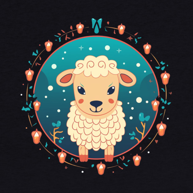 Sheep in Ornament, Love Farm Animals by logiamerch