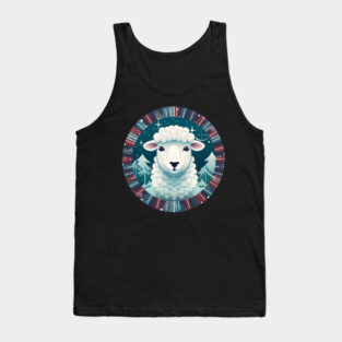 Sheep in Ornament, Love Farm Animals Tank Top