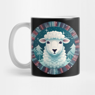 Sheep in Ornament, Love Farm Animals Mug